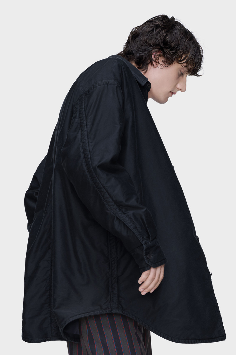 Padded cotton satin shirt 3