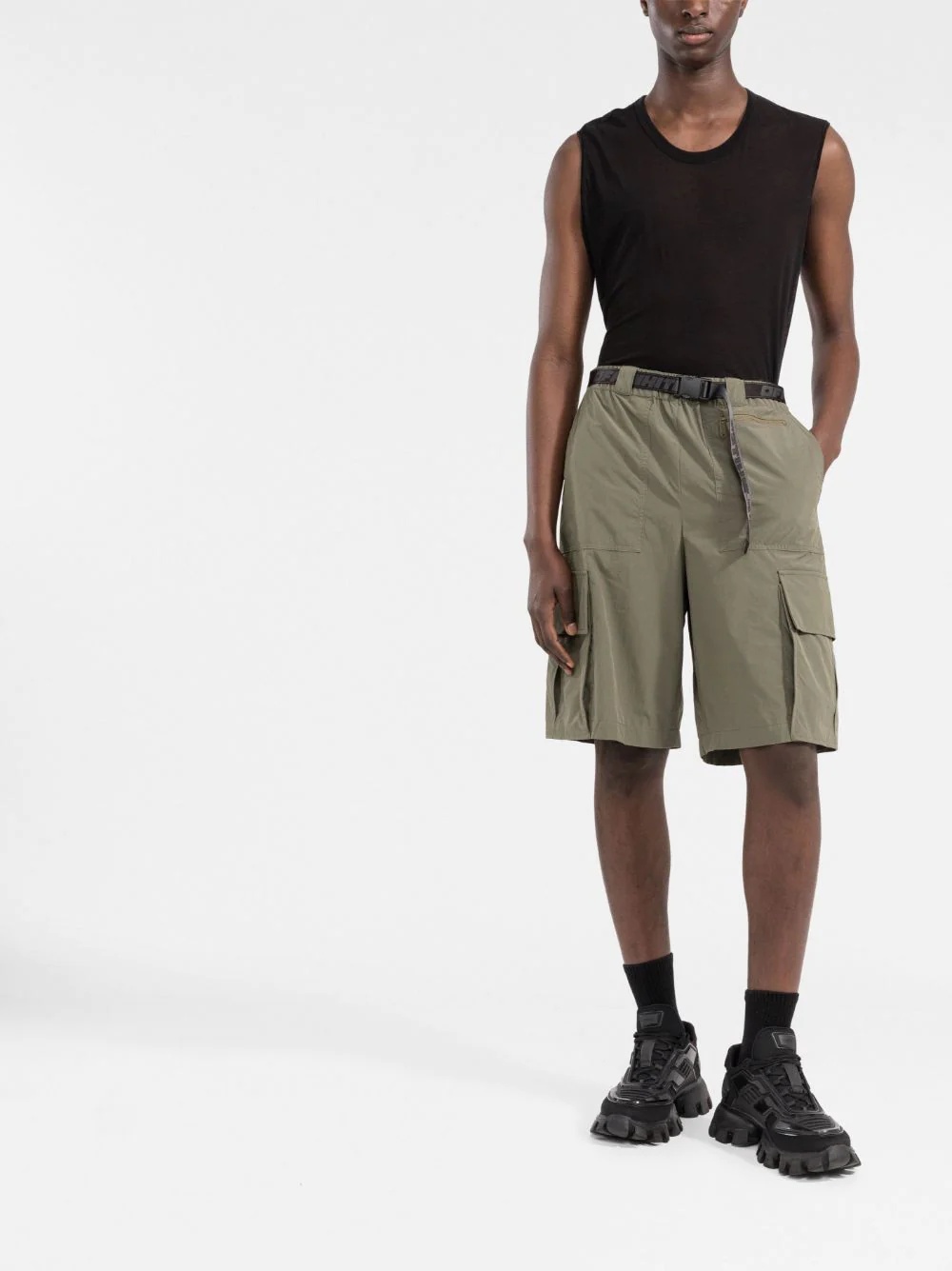 industrial-belt cargo shorts - 2