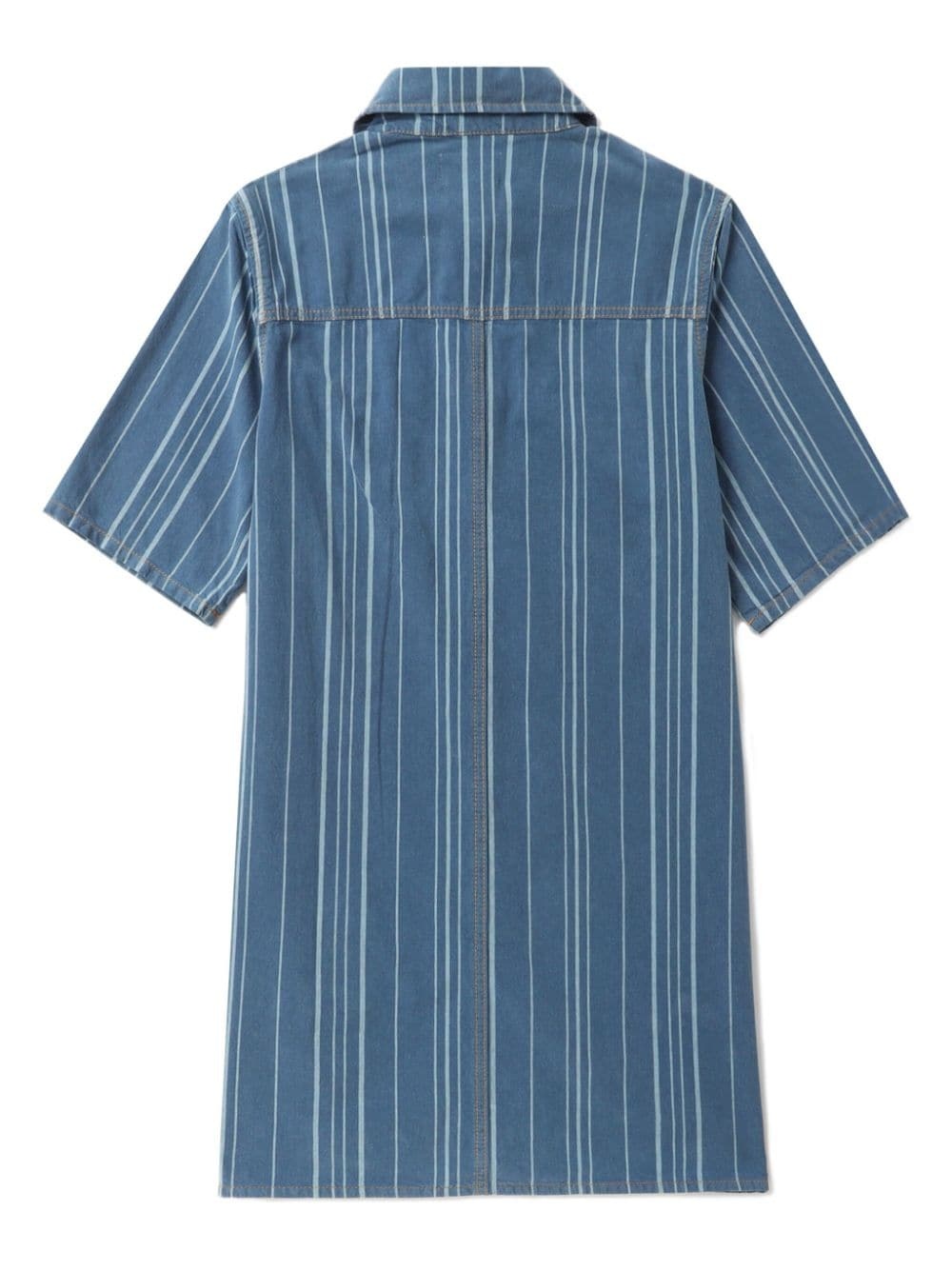 stripe-pattern denim minindress - 6