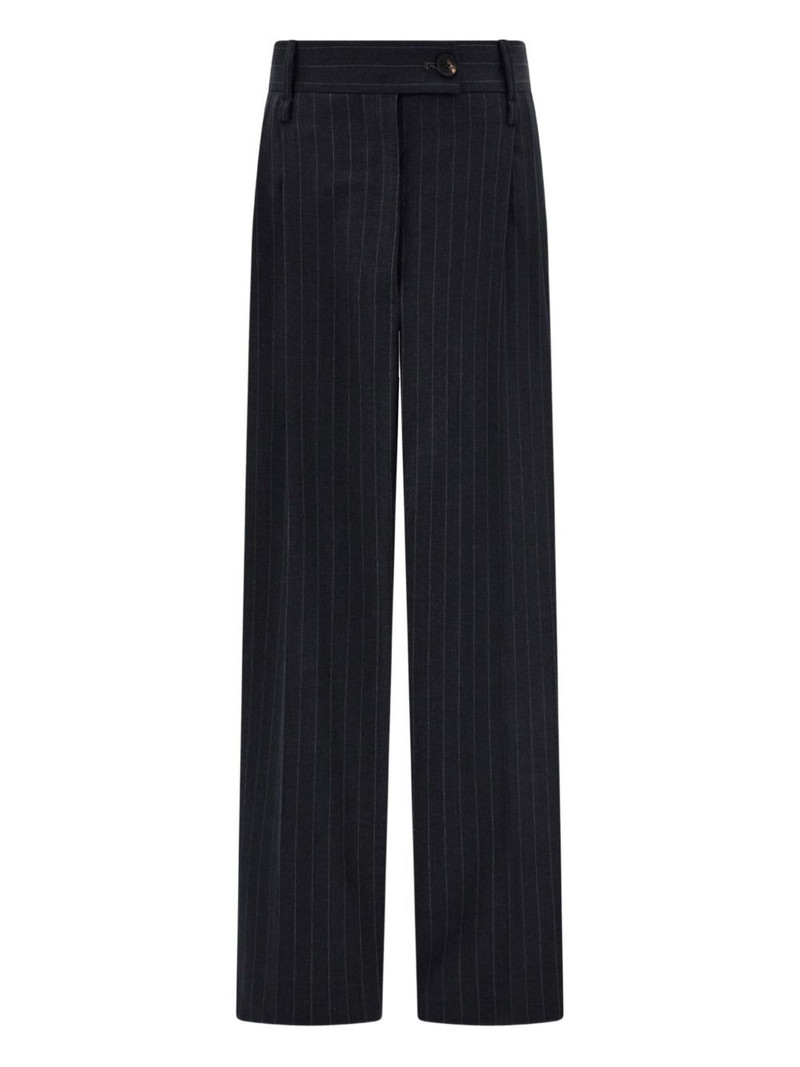 pinstripe pleated trousers 1
