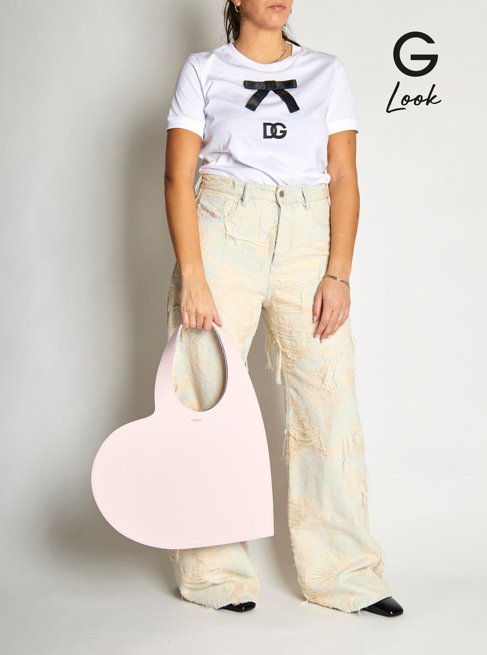 Coperni Women 'Heart' Pink Shoulder Bag With Logo Print In Leather Woman - 6