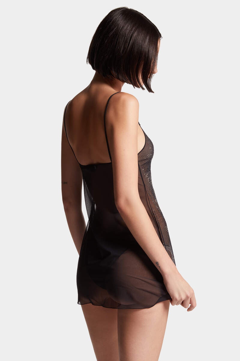 NIGHTWEAR DSQUARED2 LOGO TULLE BABYDOLL - 4