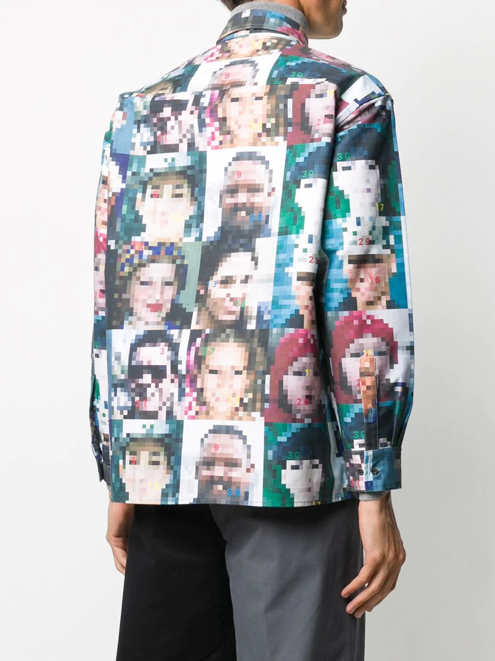 pixelated photo-print shirt - 4