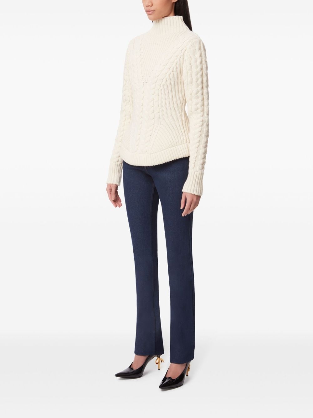 cable-knit wool-blend jumper - 3