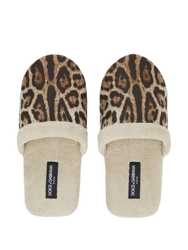 leopard-print terry slippers 4