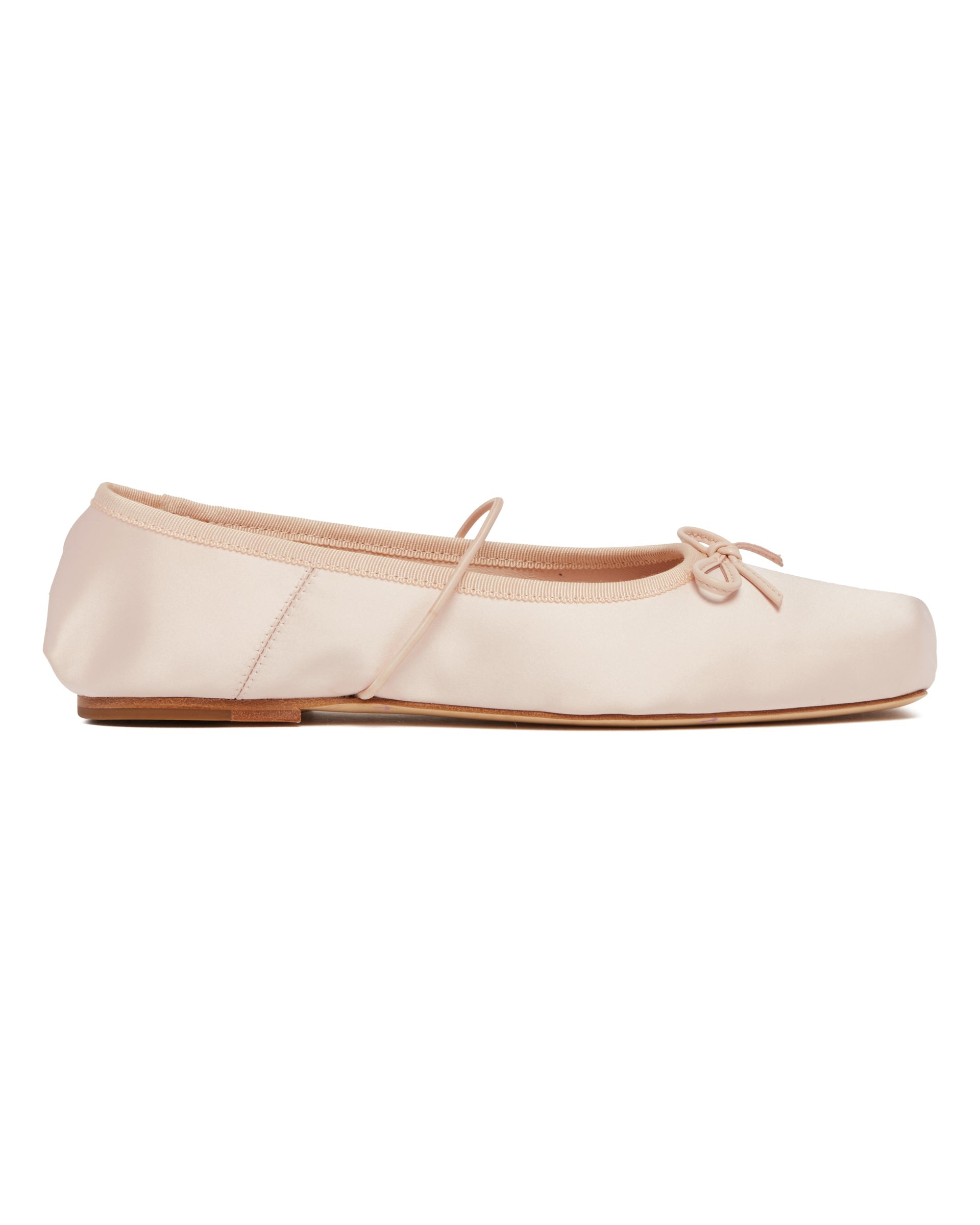 Pink Satin Mignon Flats - 2