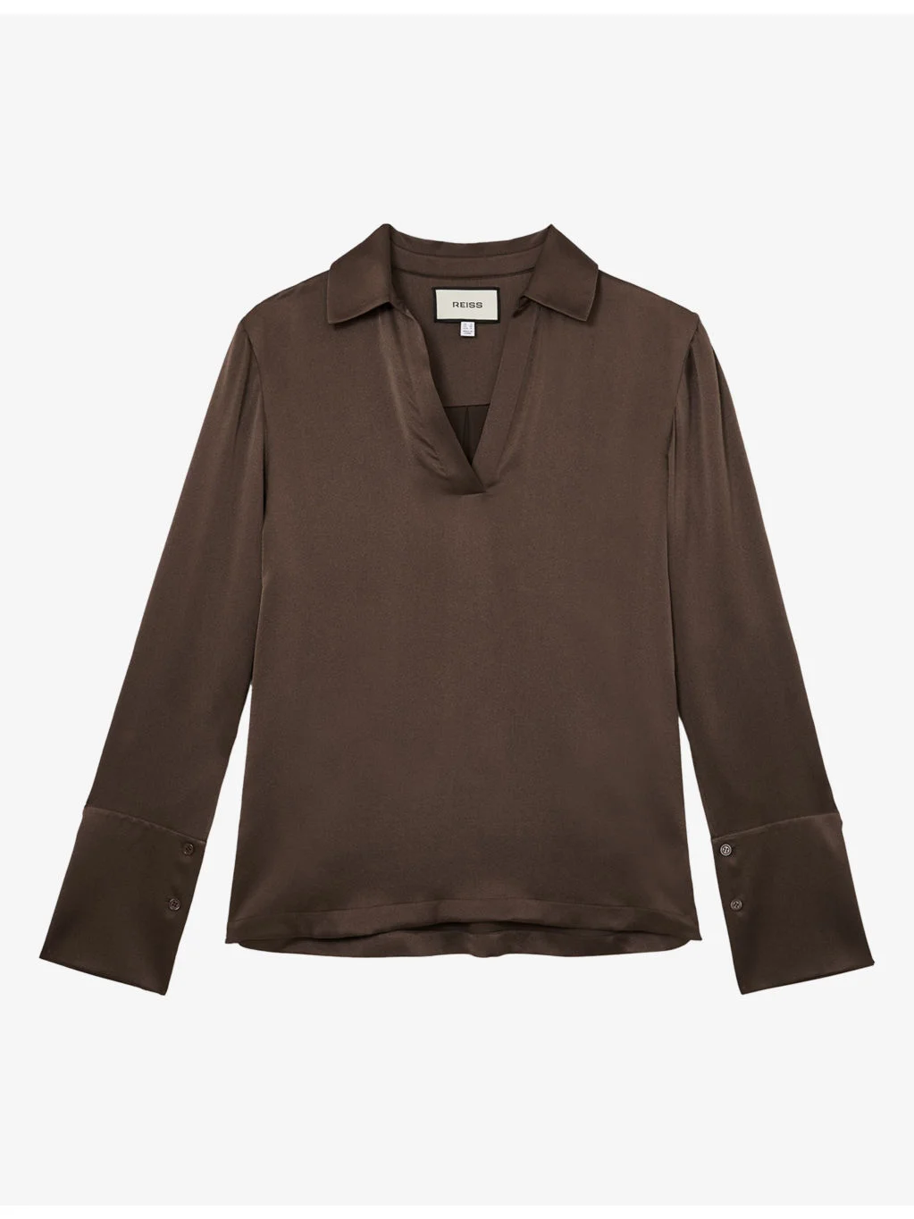 Marina Open-Collar Silk Blouse - 1