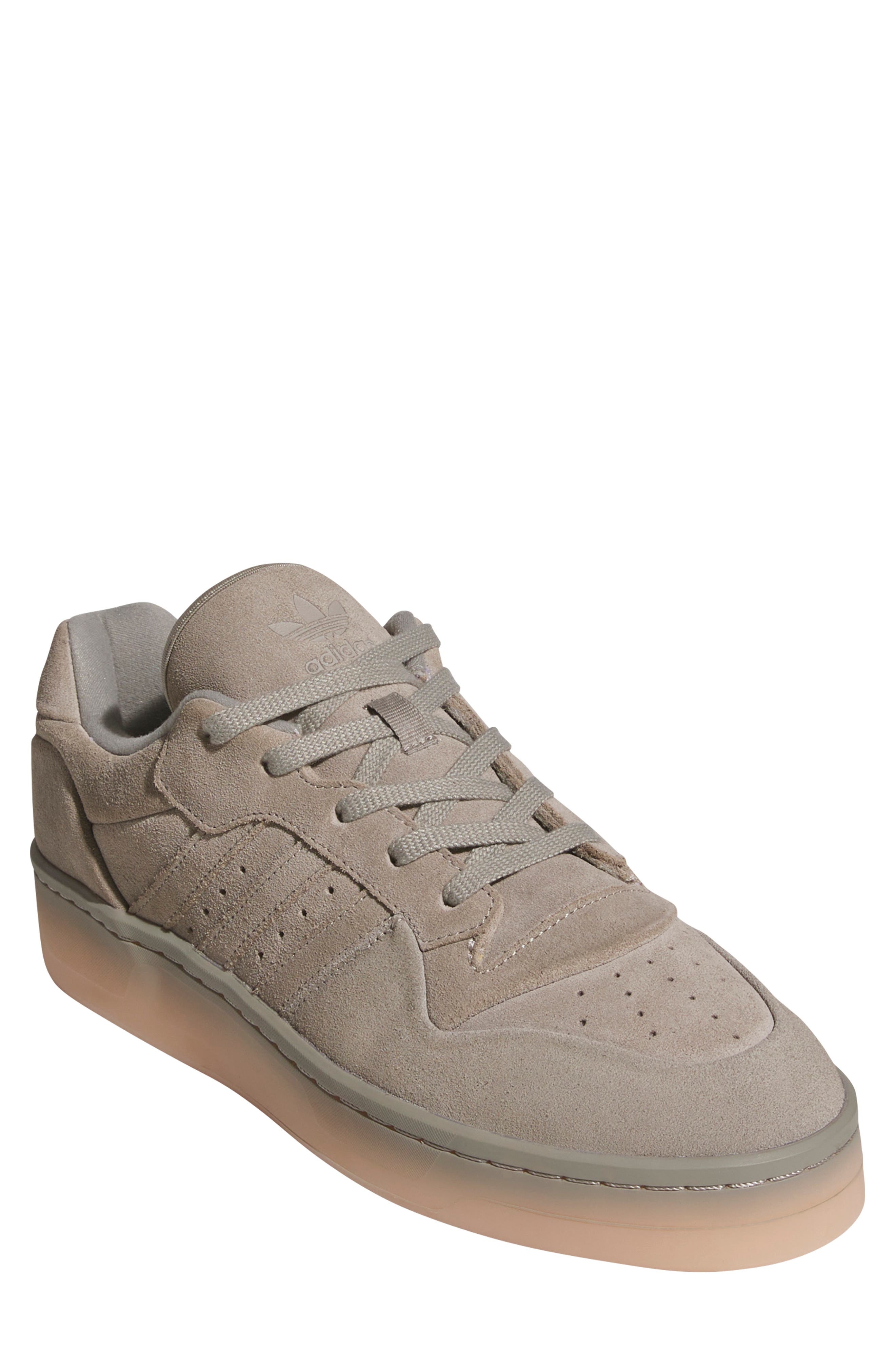 adidas Rivalry Lux Low Top Basketball Sneaker in Putty Beige/Powder Coral at Nordstrom - 1
