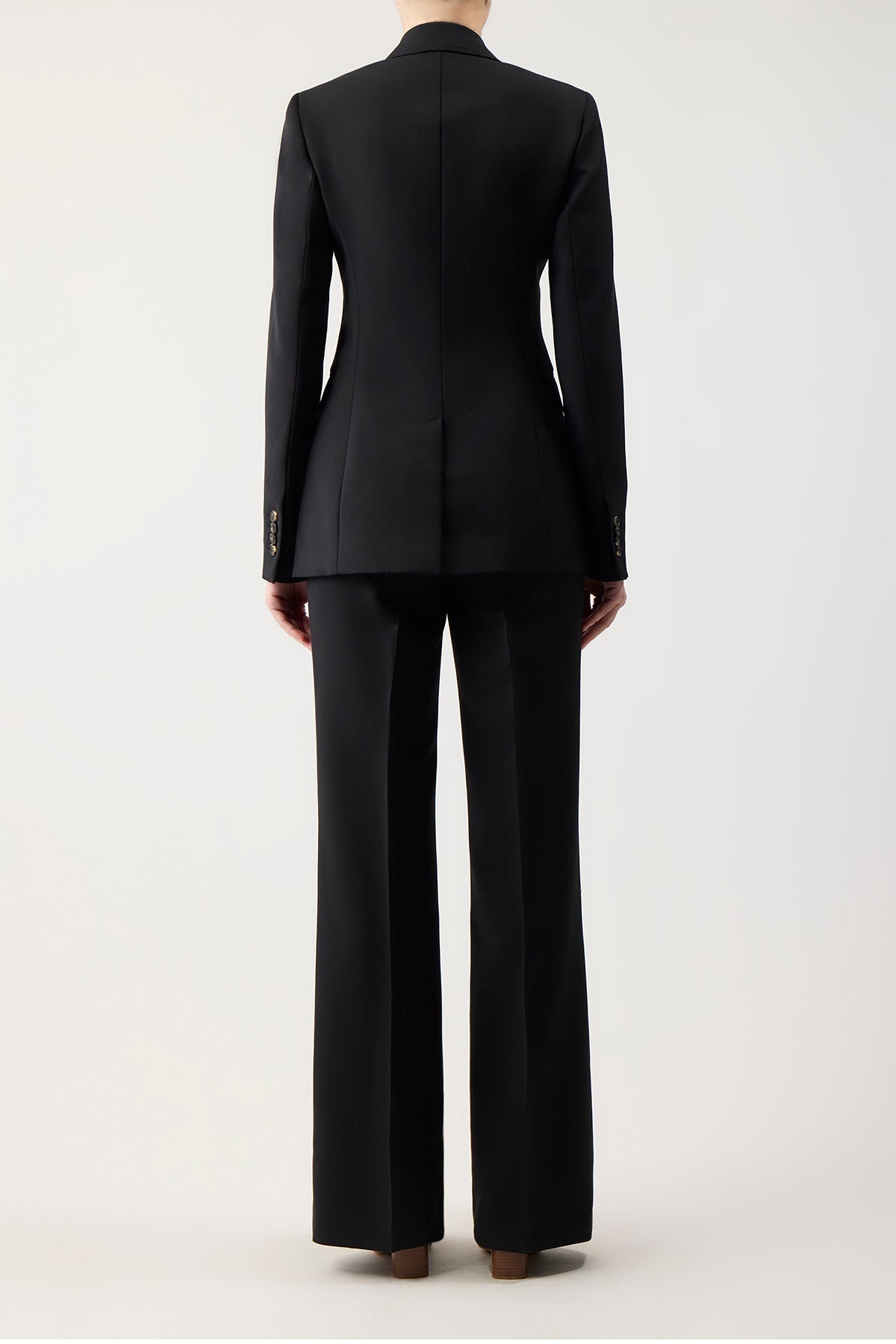 Vesta Pant in Black Wool - 4