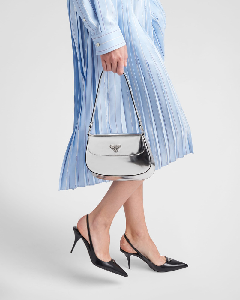 Prada Brushed leather slingback pumps outlook