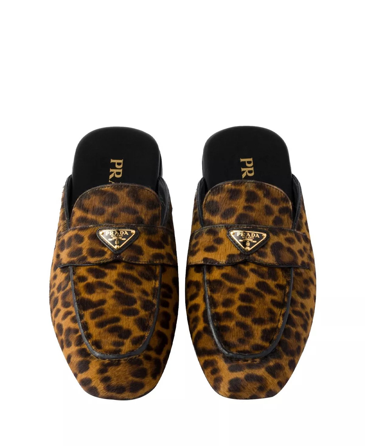 Women's Leopard-Print Leather Mules - 3