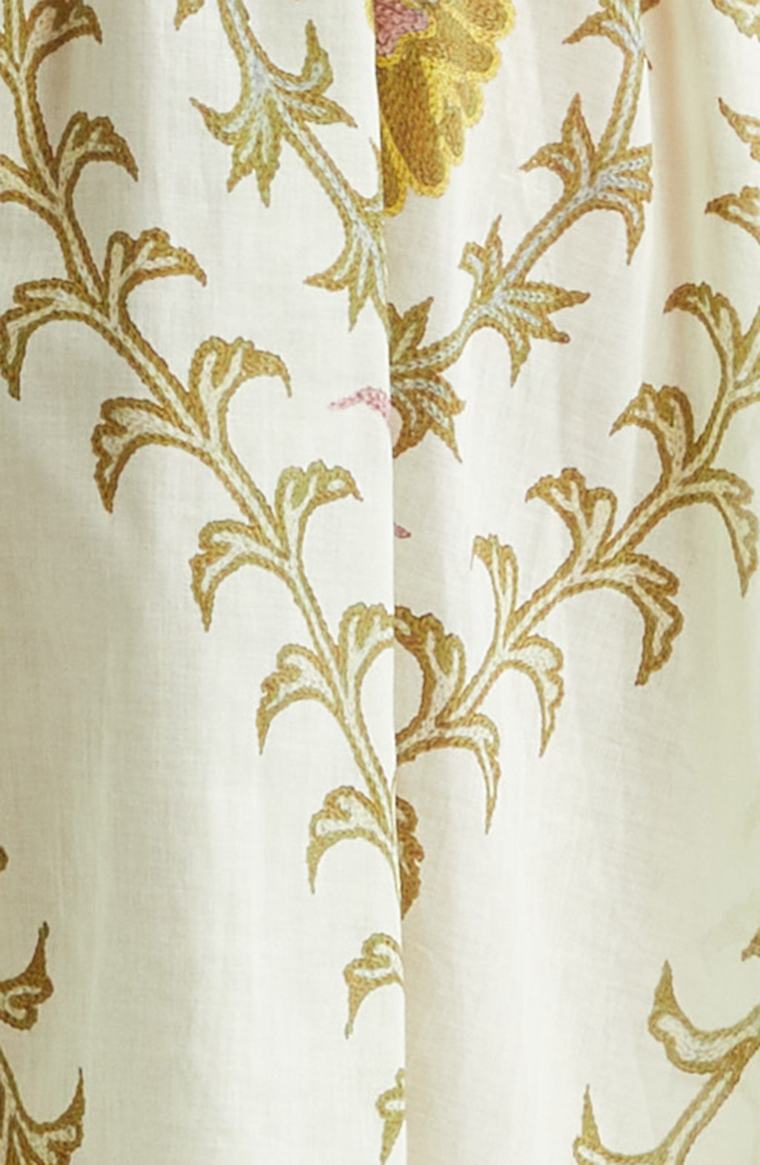 Giambattista Valli Botanical Print Cotton Voile Shirtdress in Green/Multi at Nordstrom - 6
