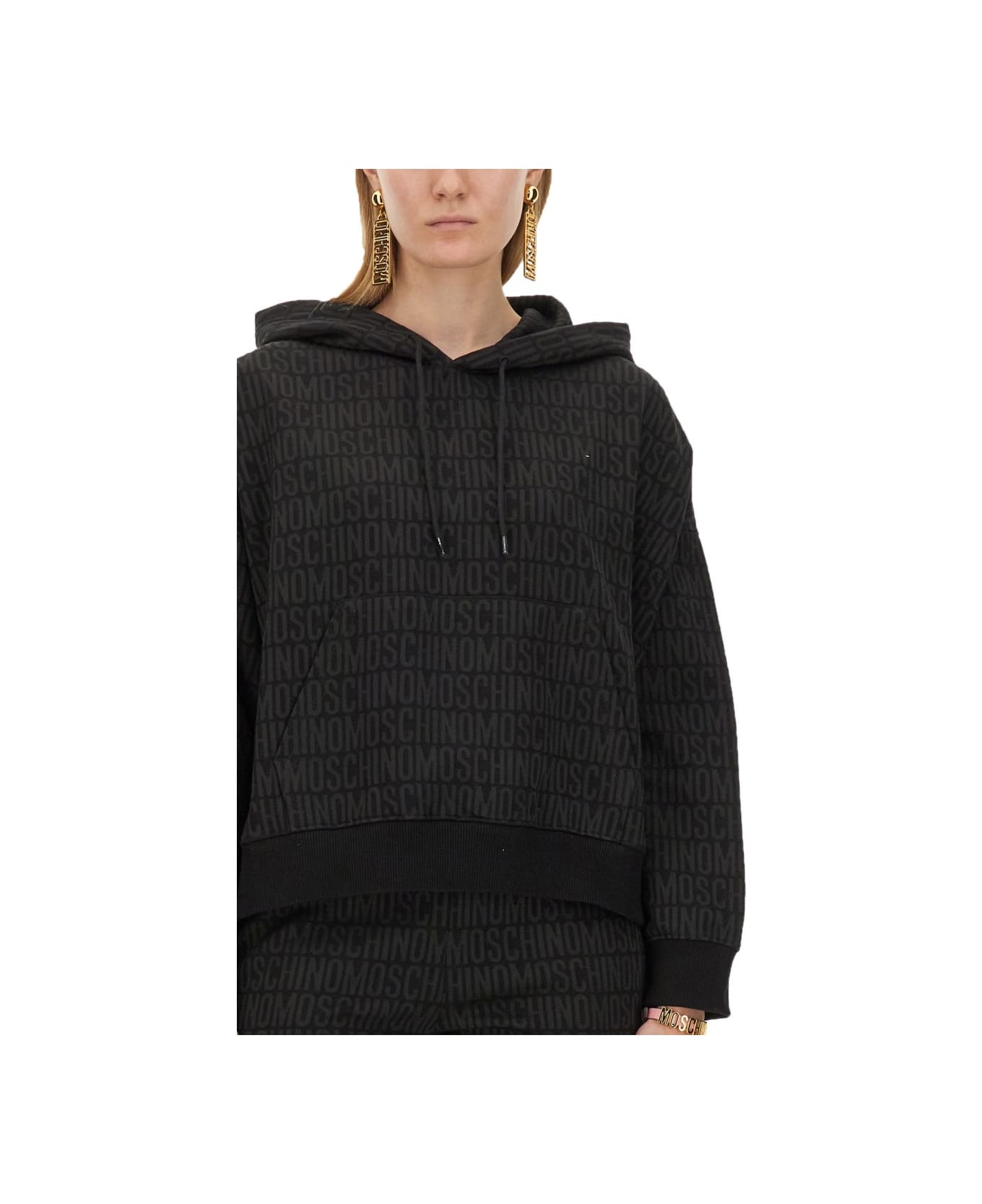 Sweatshirt With All Over Logo - 4