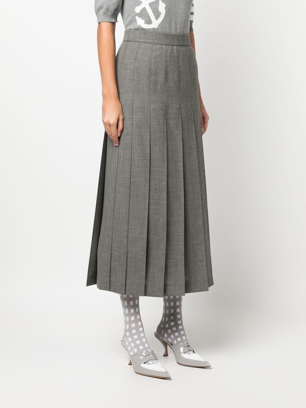pleated midi skirt - 3