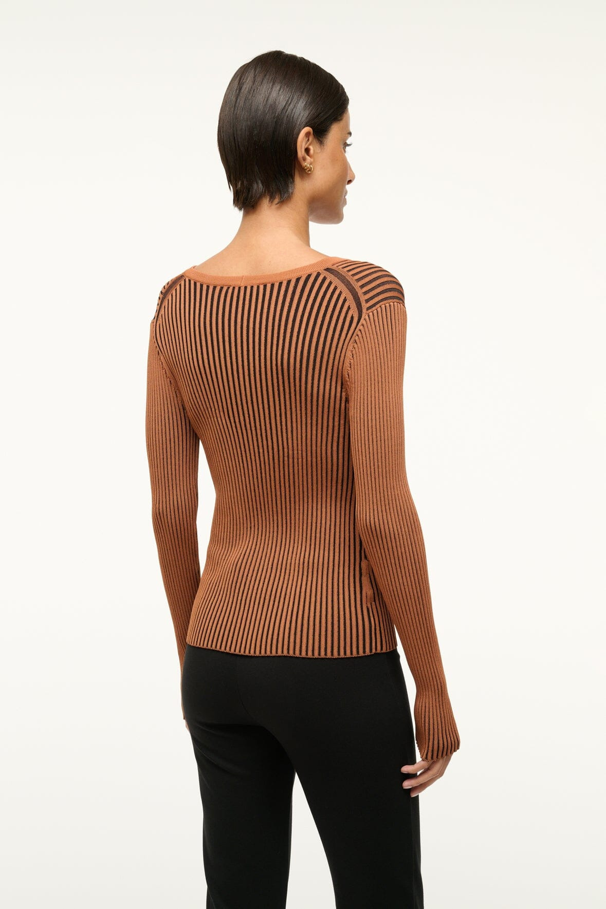 STAUD CARGO SWEATER BLACK TAN - 4