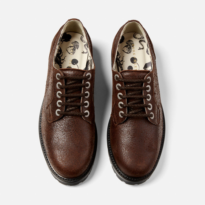 Lennon Brown Cracked Derby - Men's 4