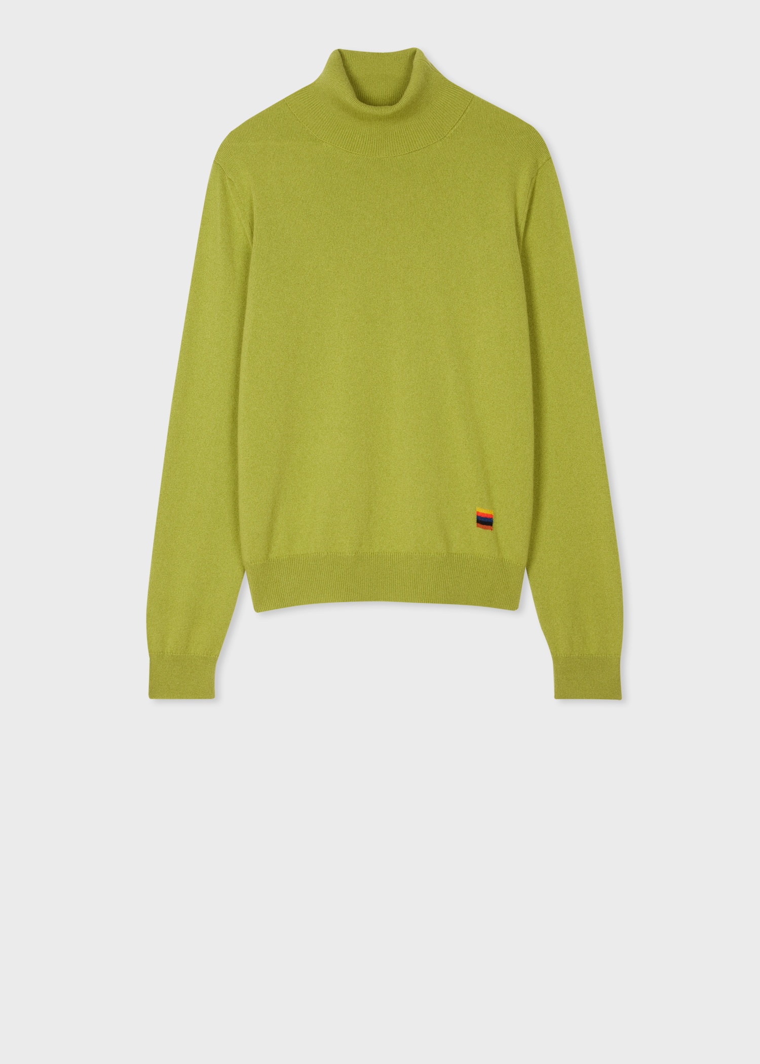 Women's Moss Green Cashmere Roll Neck Sweater - 1