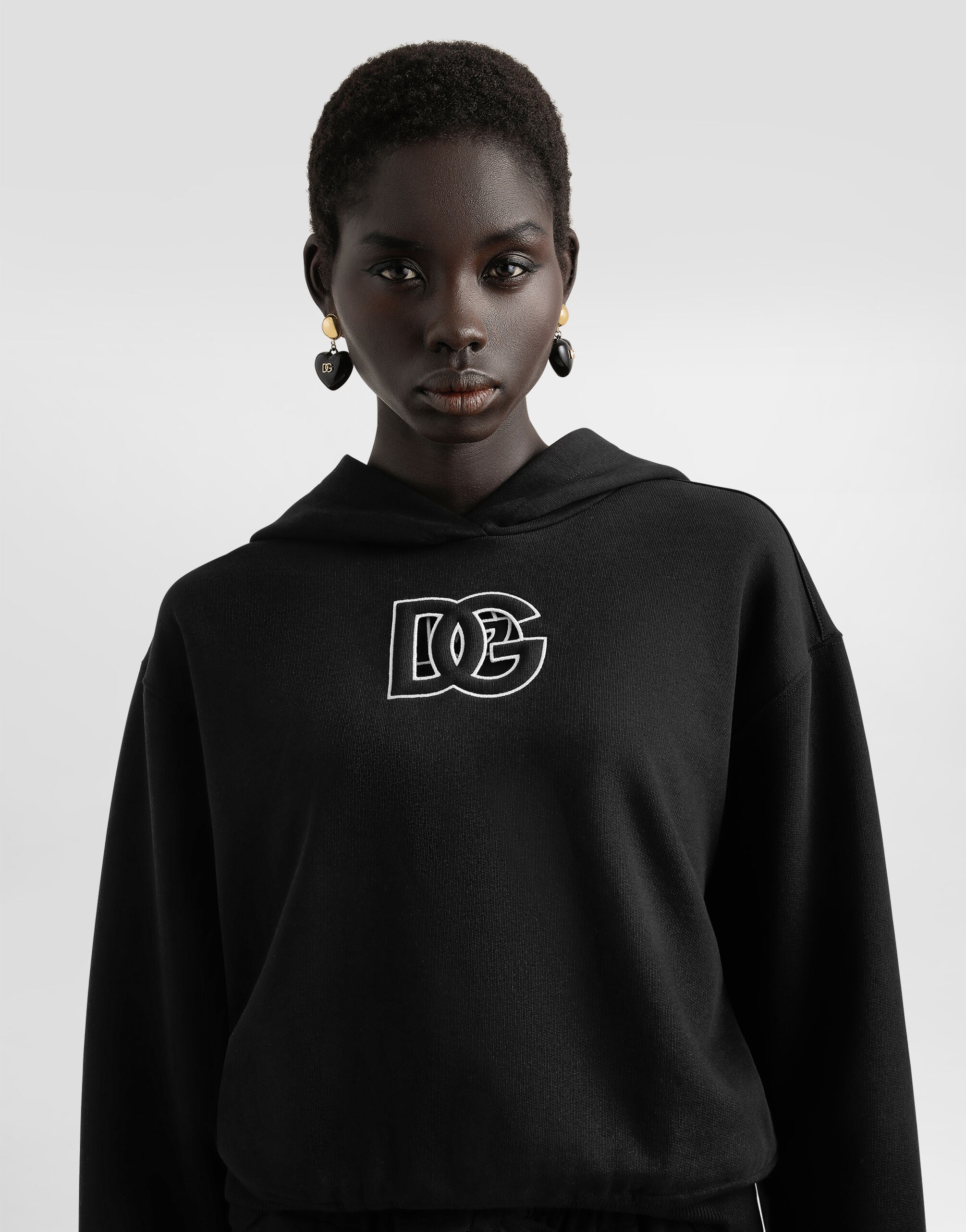 Cotton sweatshirt with DG embroidery - 4