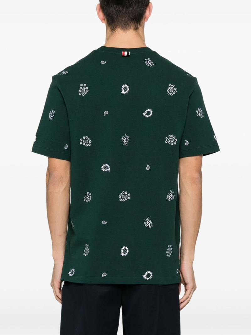 logo-embroidery cotton T-shirt 4