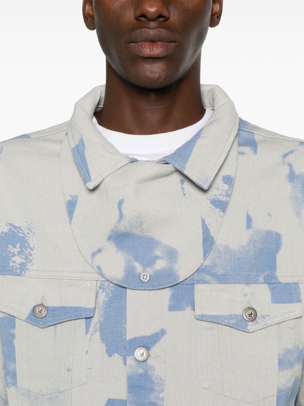 Faces Collage denim jacket - 5