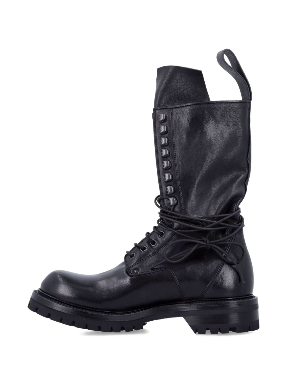 lace-up leather boots - 4