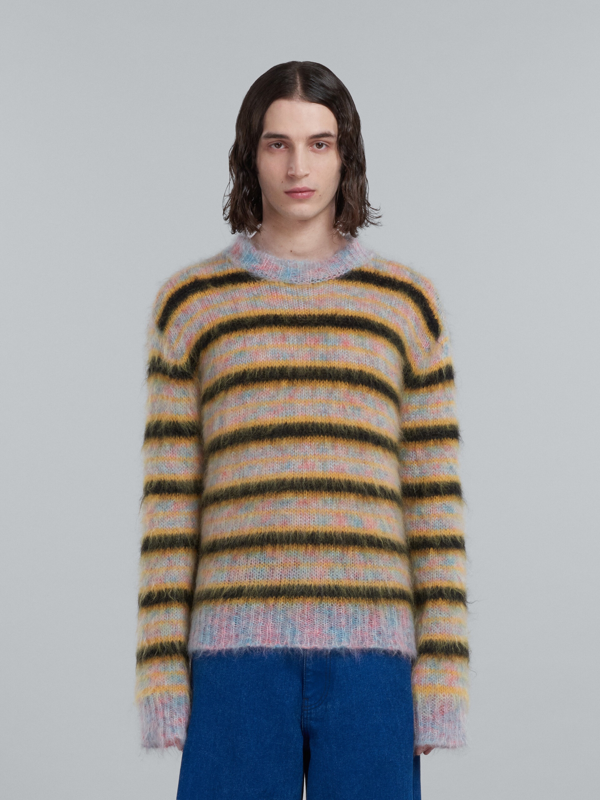 MULTICOLOUR STRIPED MOHAIR SWEATER - 2