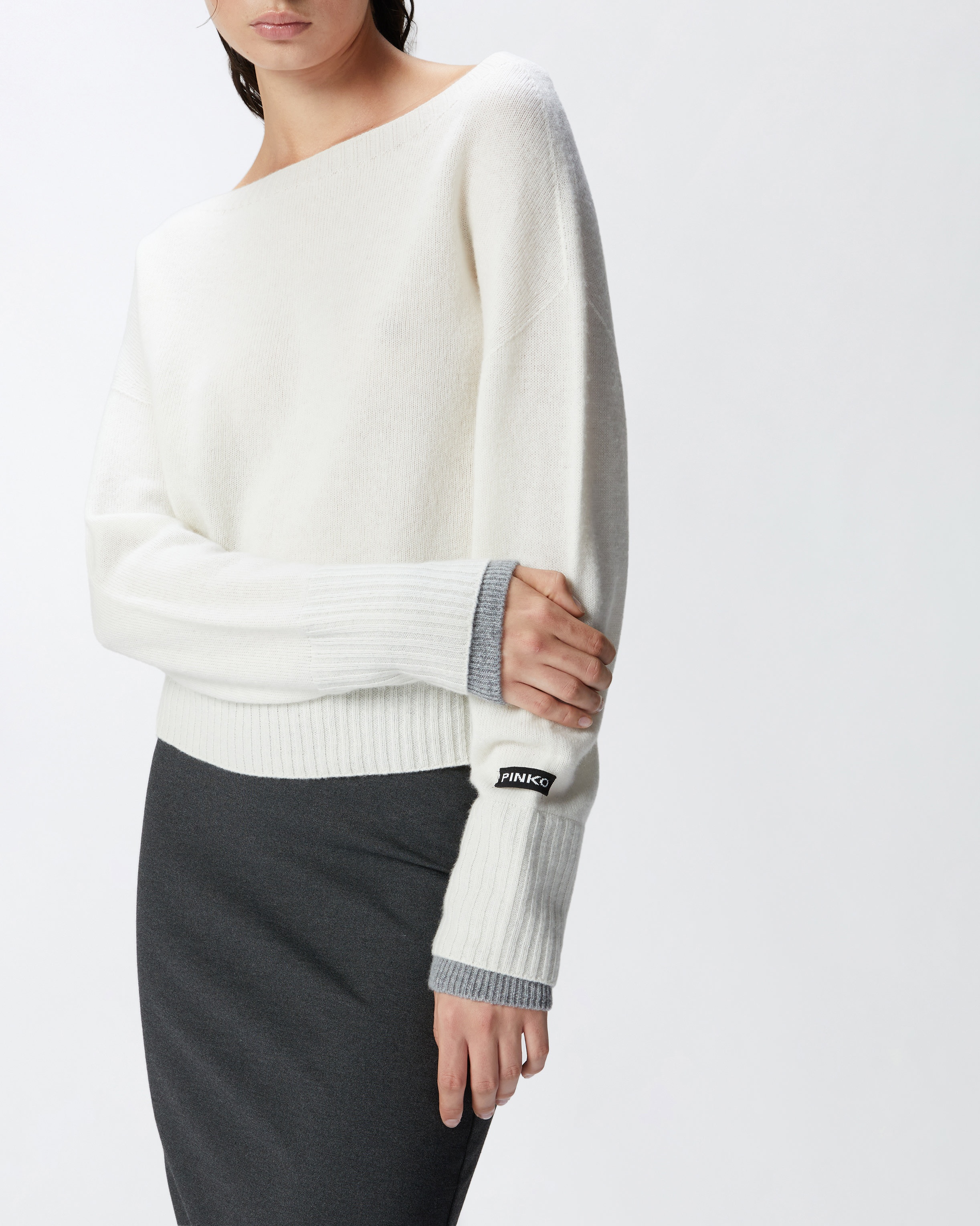 WOOL AND CASHMERE BOAT-NECK SWEATER - 5