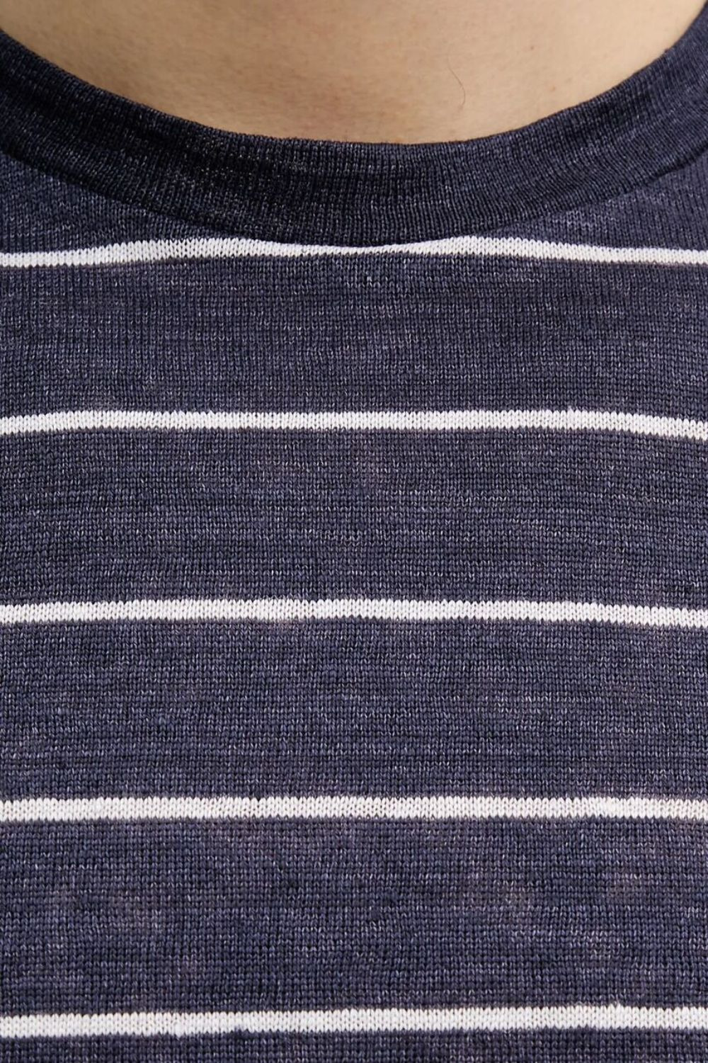 striped linen t-shirt - 4