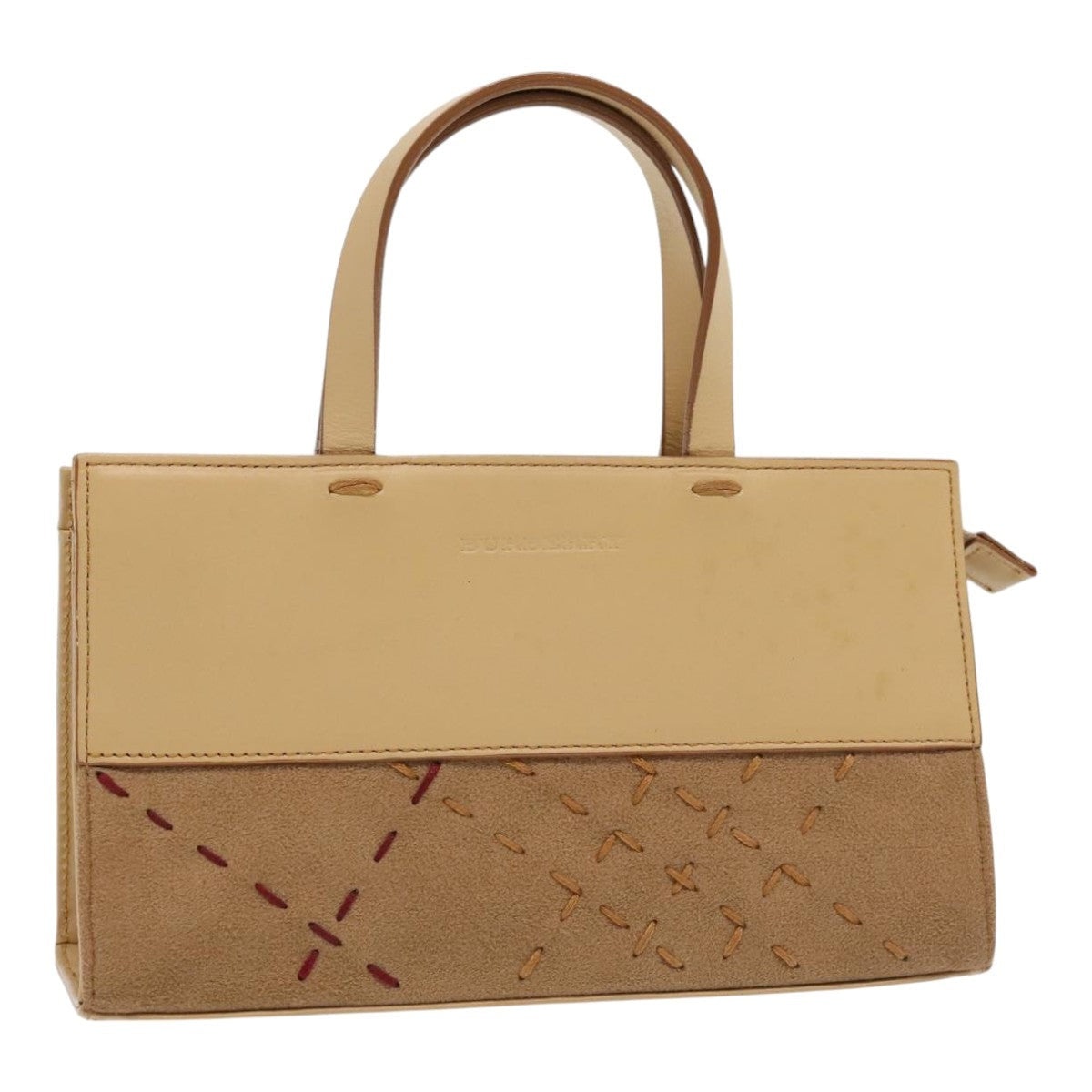 Burberry Hand Bag Leather Beige - 13