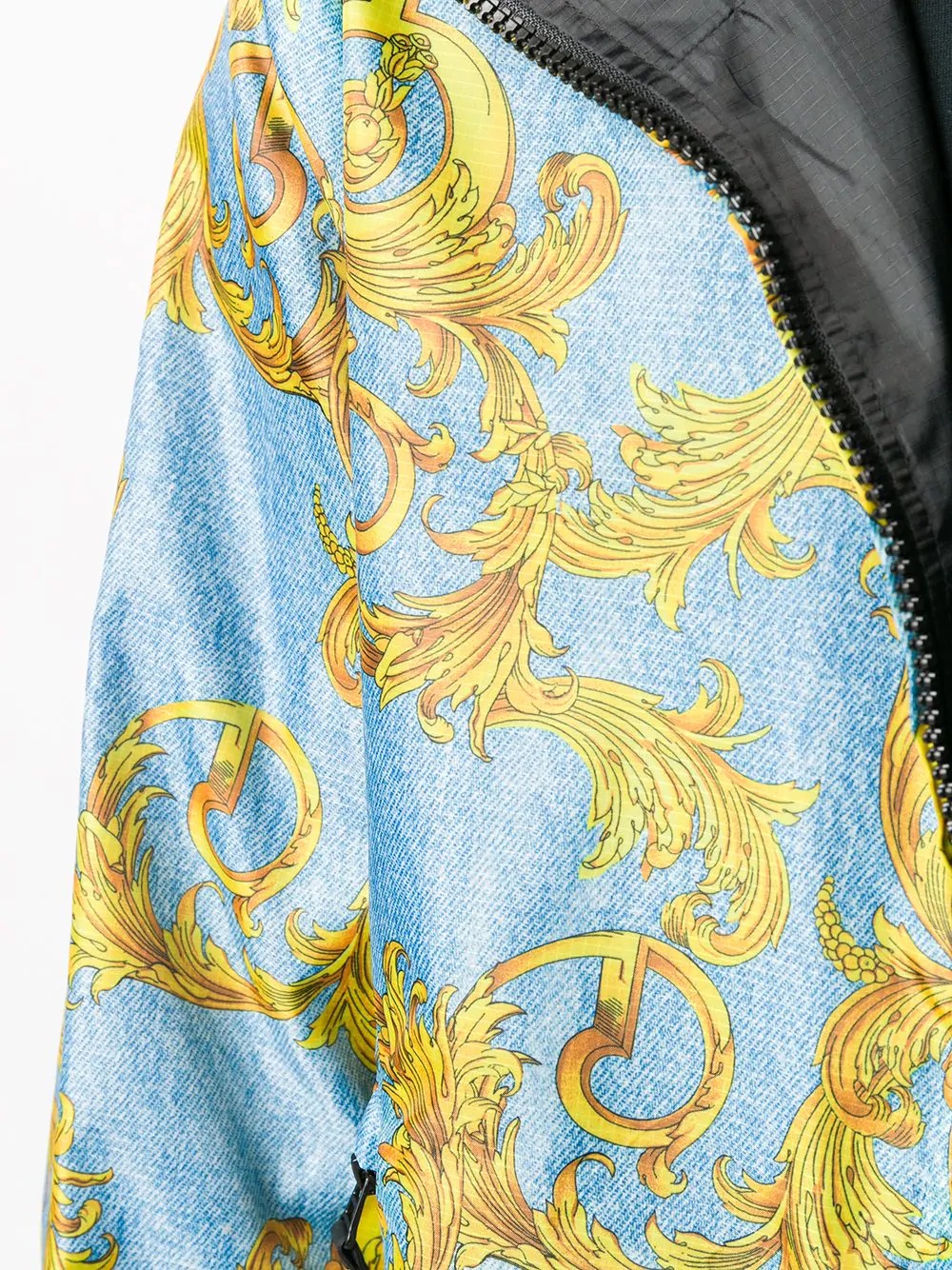 barocco print hooded jacket - 5