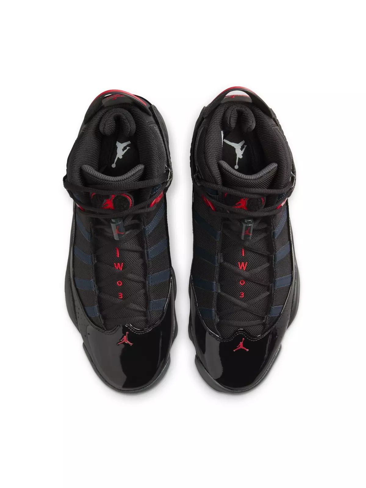 6 Rings "Black/Fire Red/Anthracite" Men's Shoe - 6