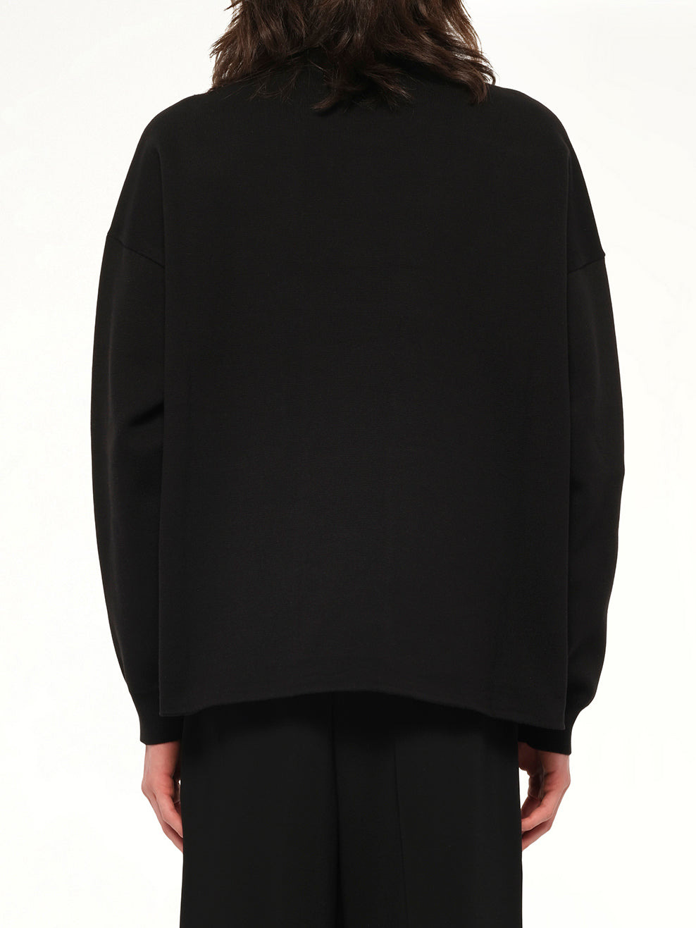 Anagram Pocket Sweater in Black/White - 5