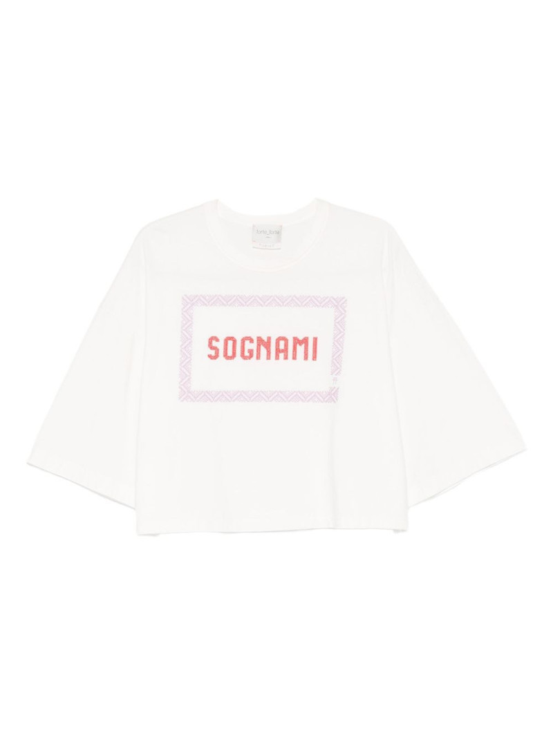 embroidered-detail T-Shirt 1