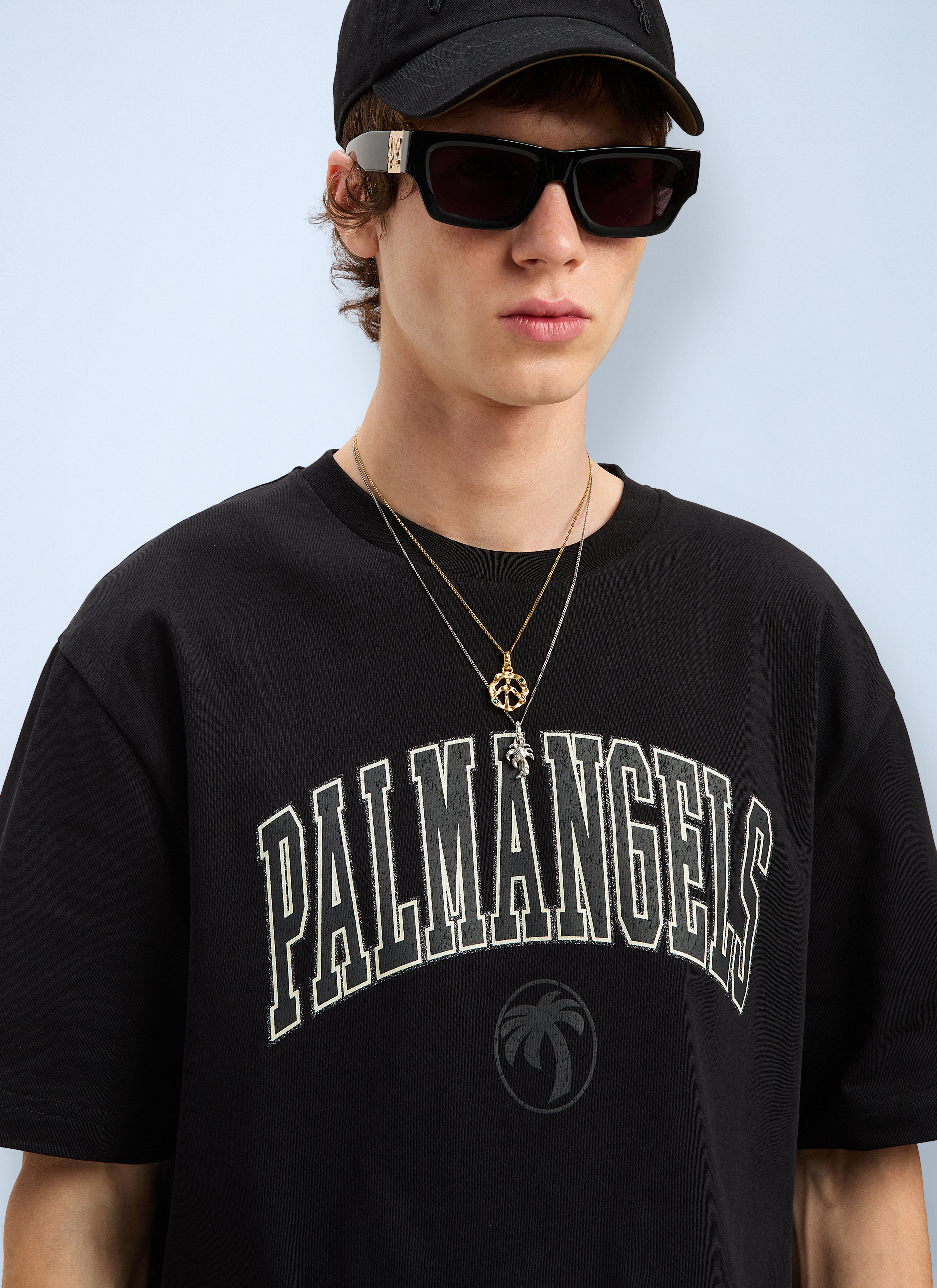 Palm Angels Men College Logo T-Shirt - 5