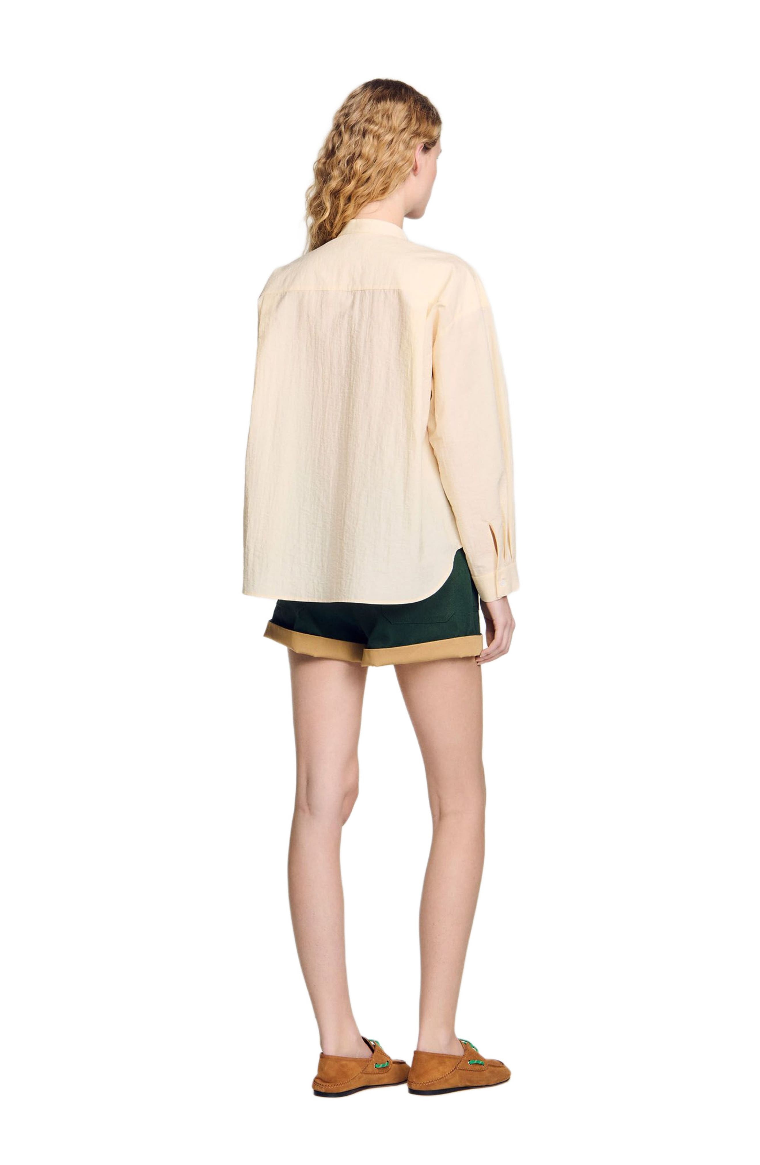 SANDRO Jewellery detail shirt in Ecru at Nordstrom - 2