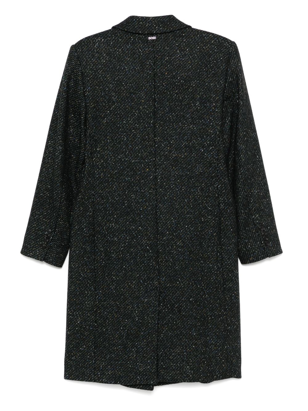 patterned-jacquard coat - 2