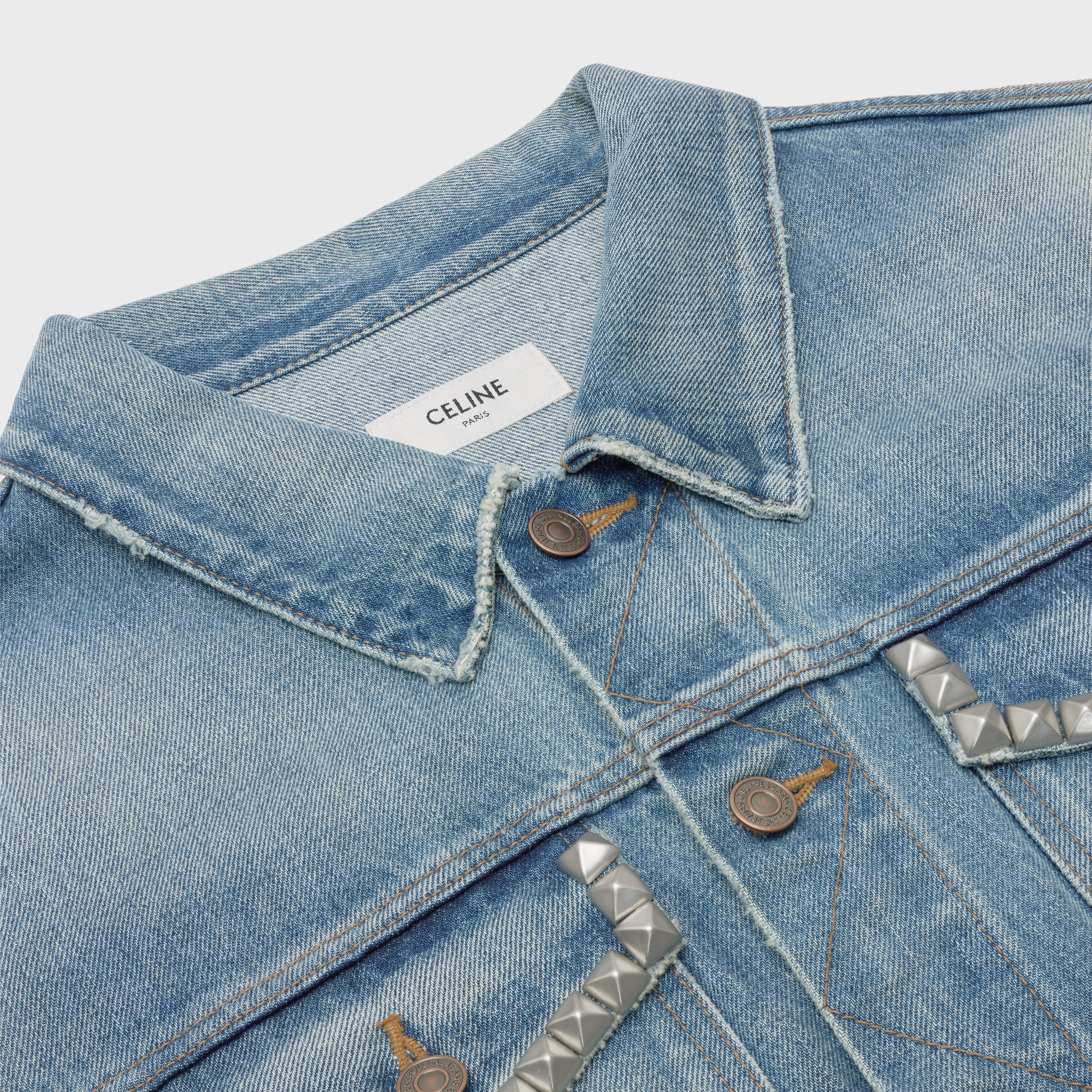 DENIM TRUCKER JACKET WITH ARTIST EMBROIDERY - 3