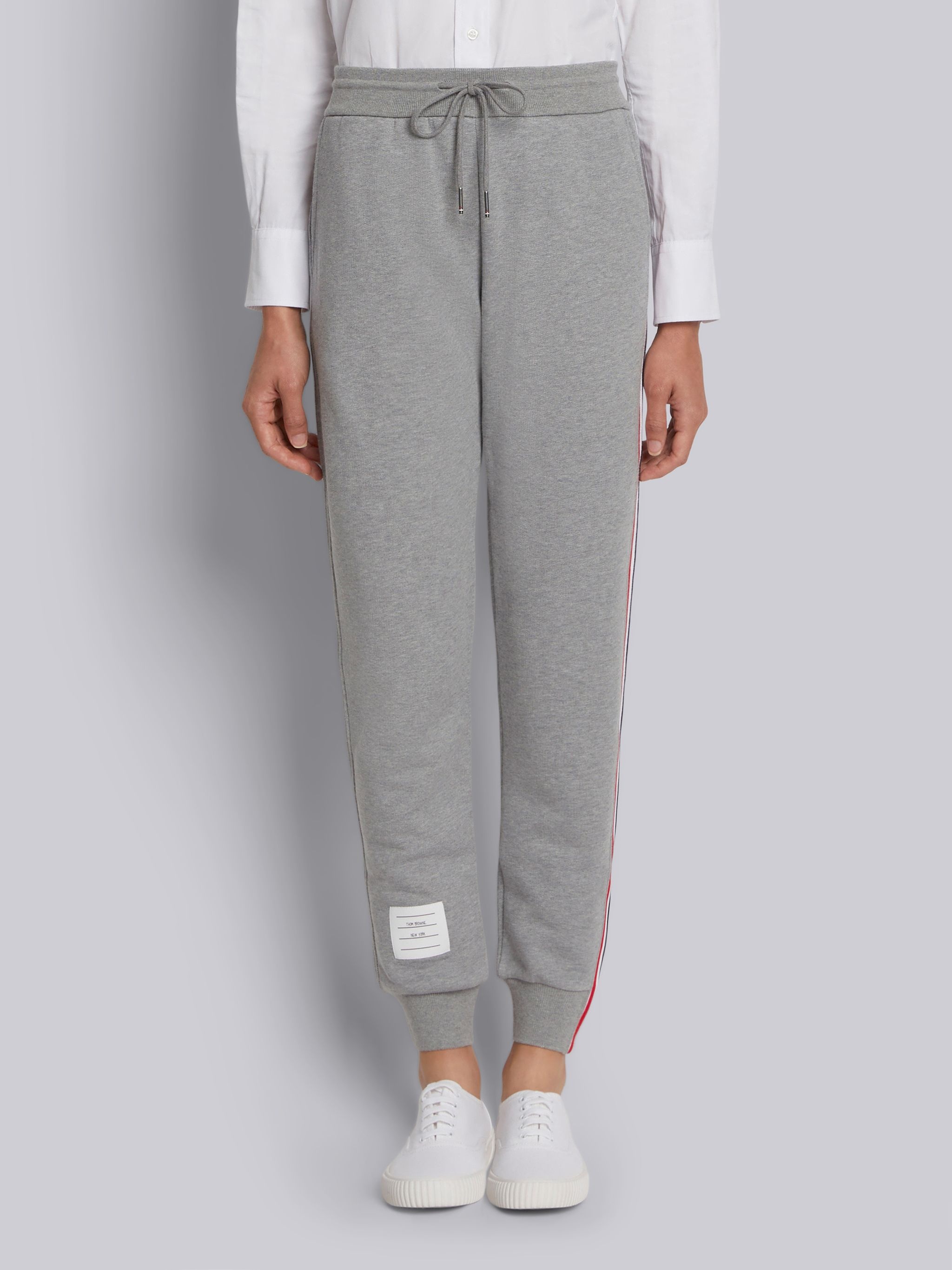 Light Grey Classic Loopback Left Stripe Light Grey Sweatpant - 1