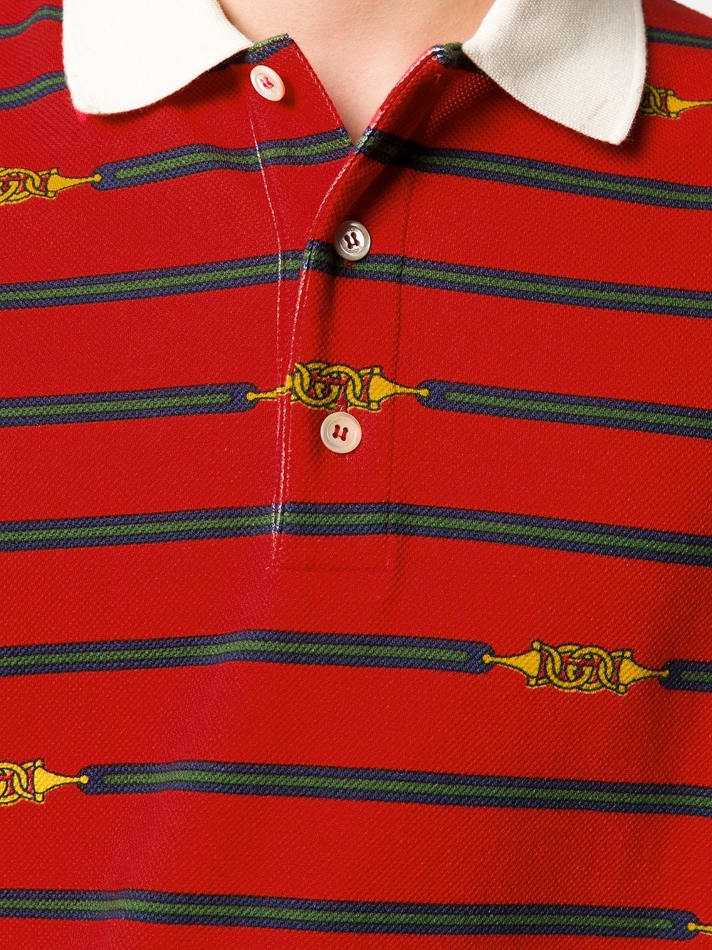 Horsebit striped polo shirt - 5