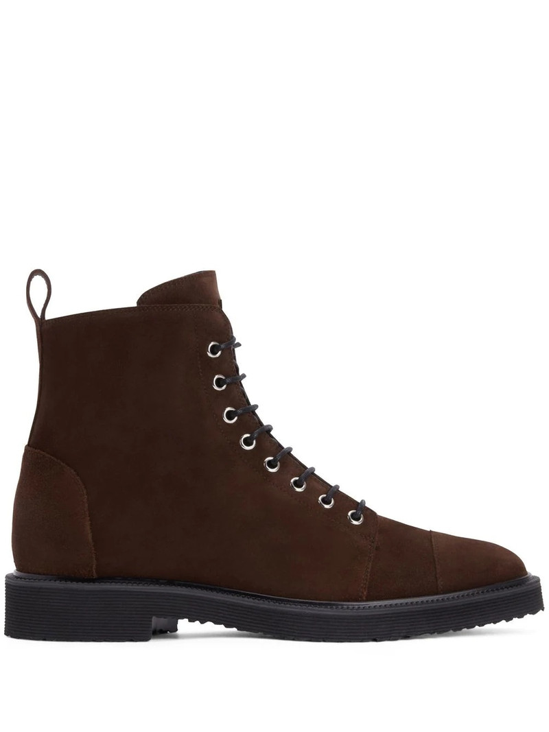 lace-up suede 발목 부츠 1