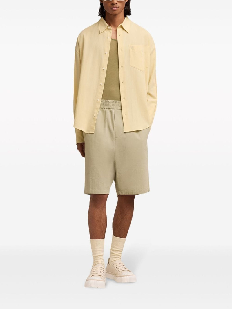 AMI Paris logo-embroidered cotton shirt outlook