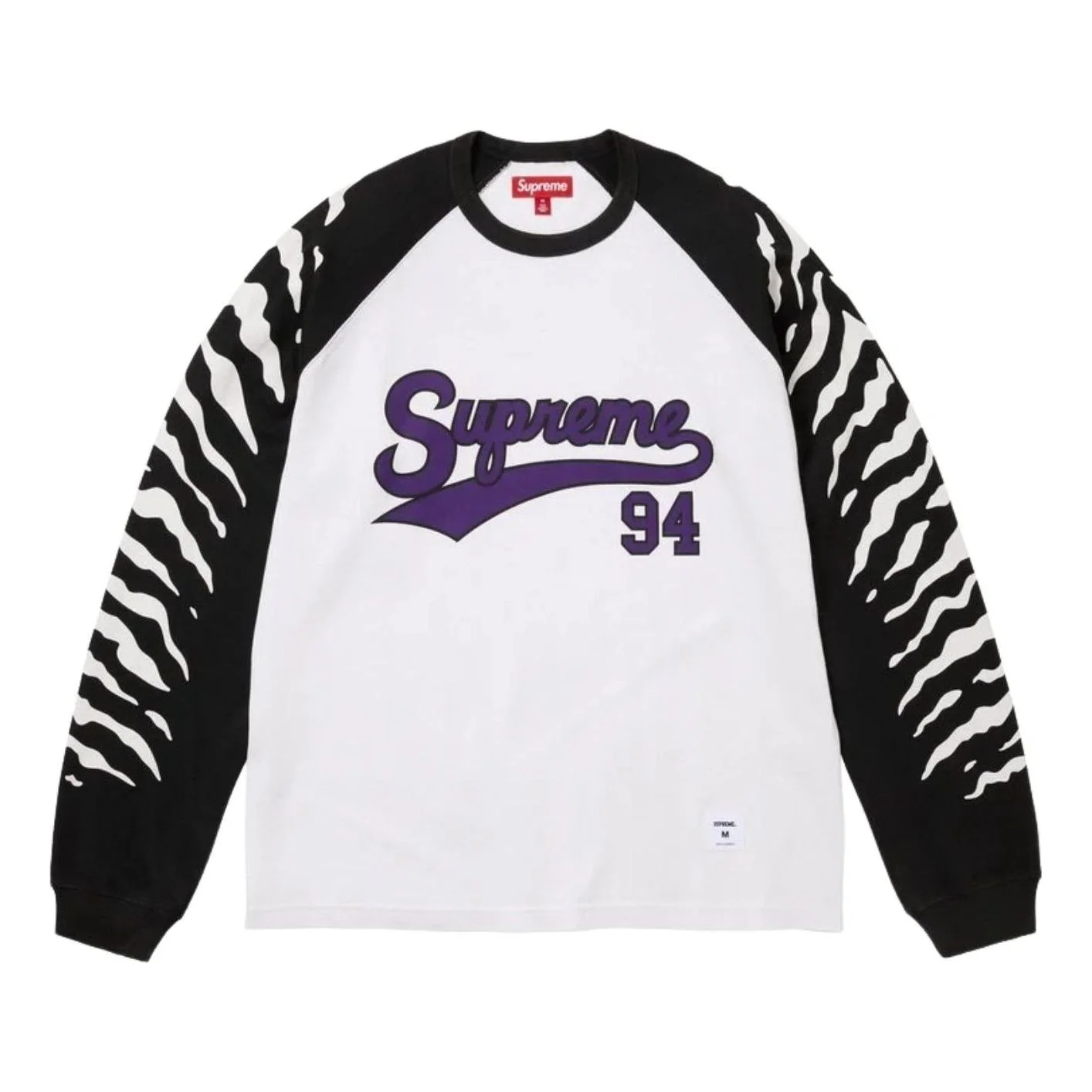 Supreme SS26 Tiger Raglan L/S T-Shirt 'White' SUP-SS26-123-WHT - 1