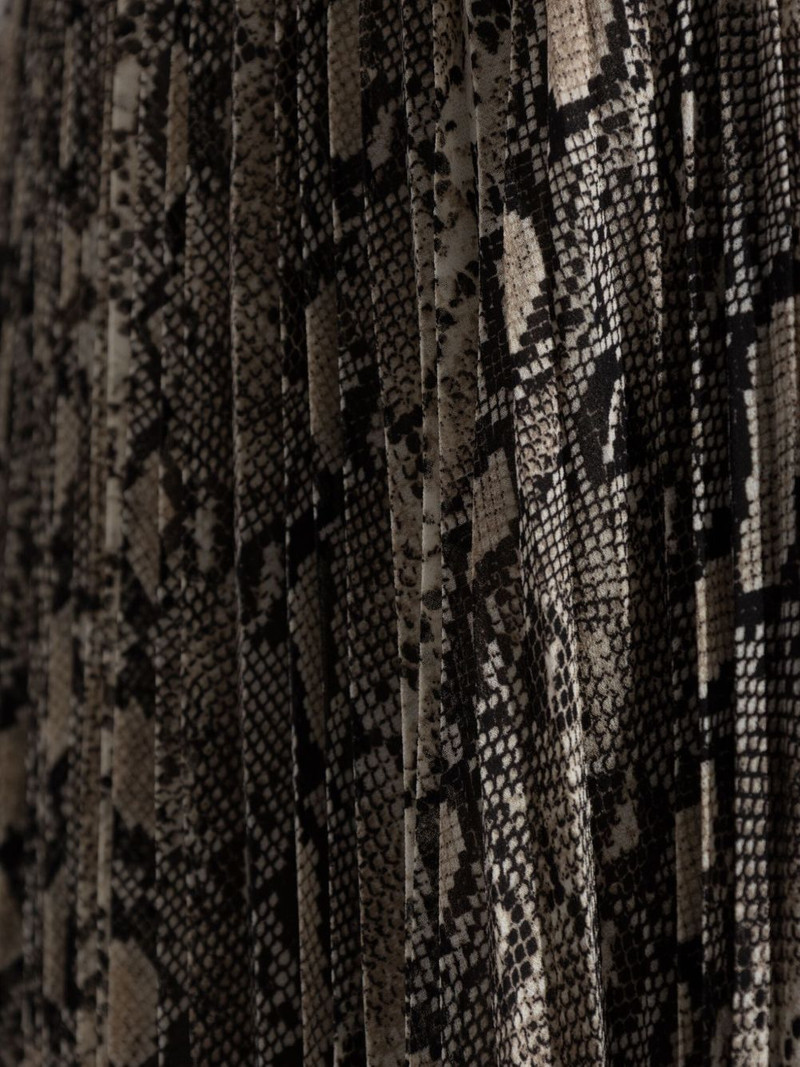 pleated snakeskin-print skirt 5