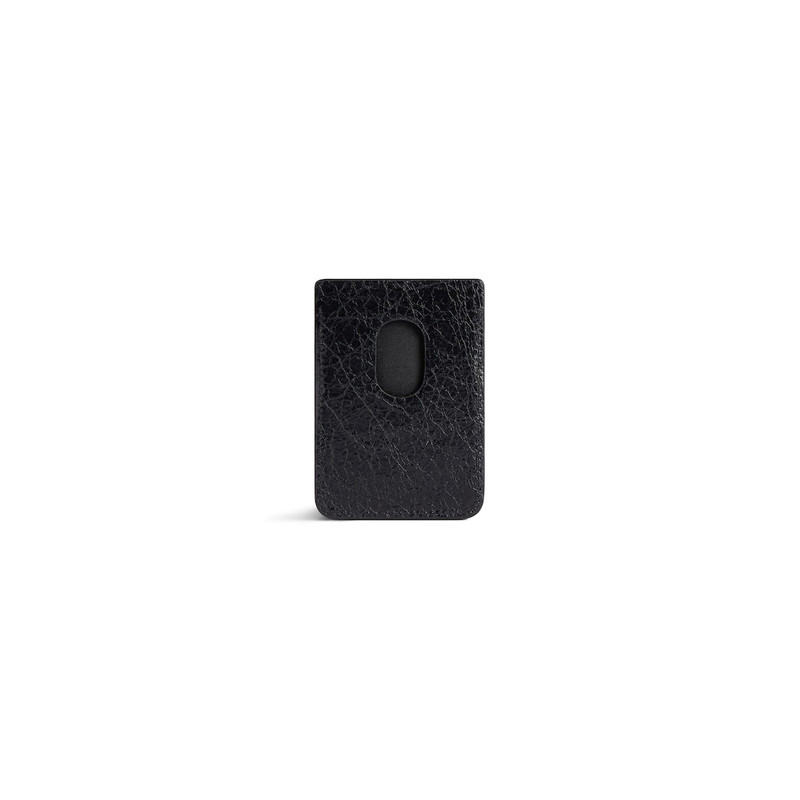 BALENCIAGA Men's Monaco Magnet Card Holder  in Black outlook