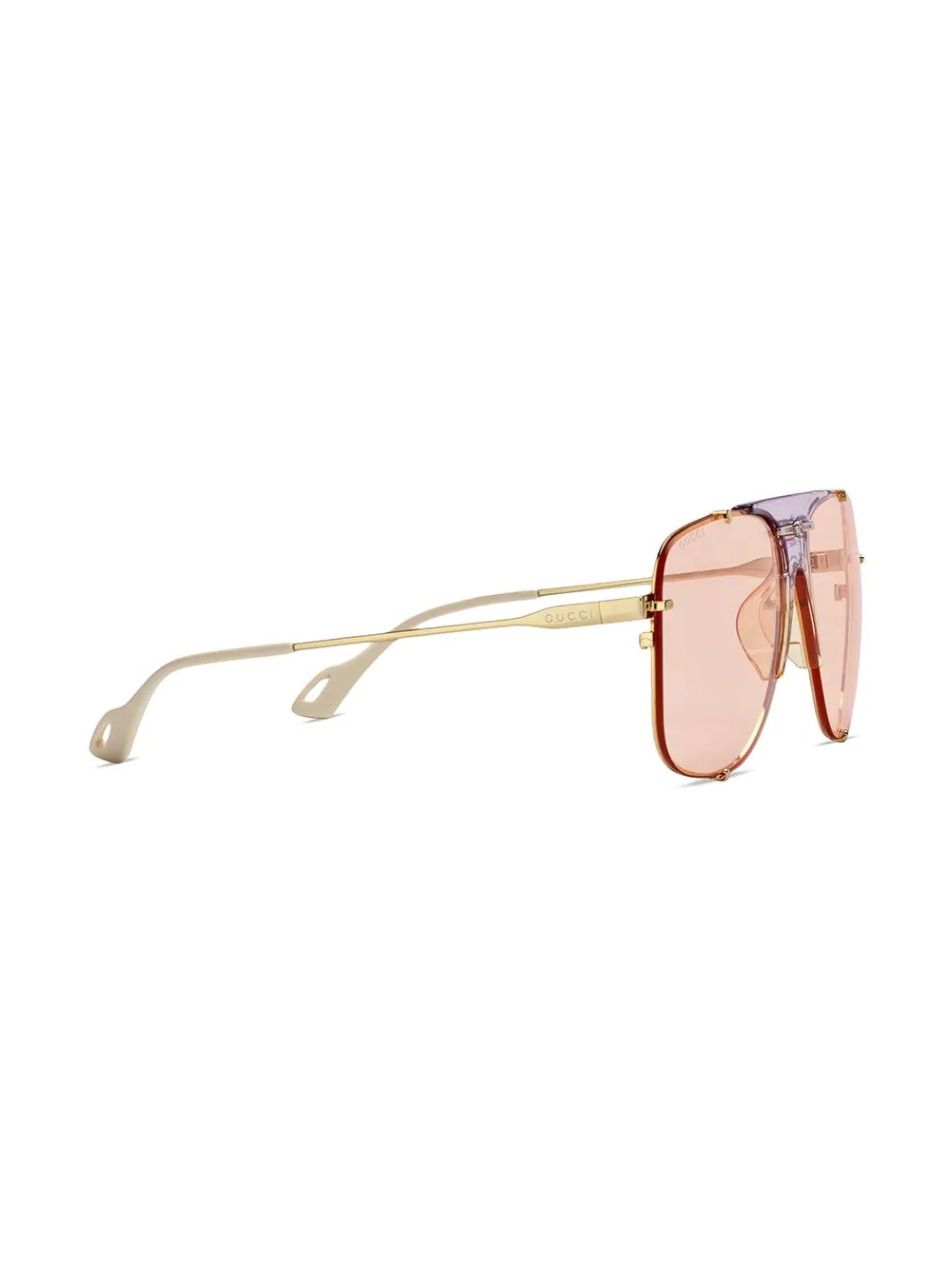 square aviator-frame sunglasses - 2