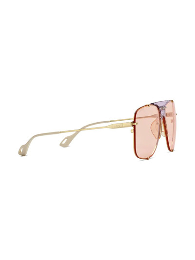 GUCCI square aviator-frame sunglasses outlook