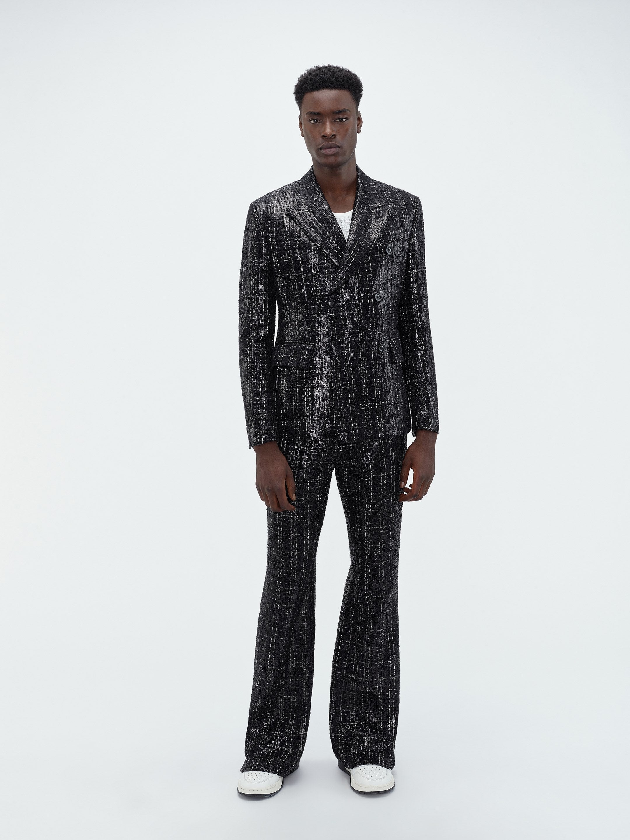SEQUIN BOUCLE KICK FLARE - 2