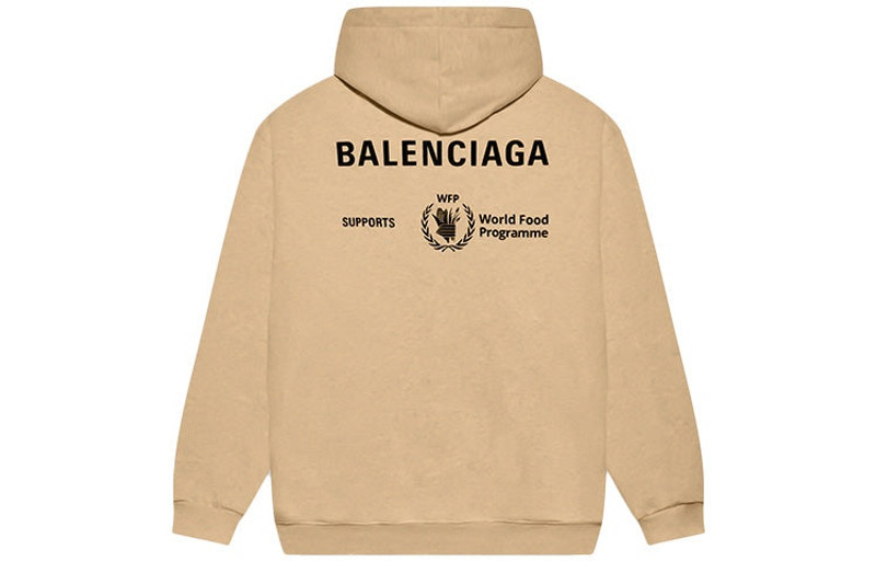 BALENCIAGA Men's Wfp Medium Fit Hoodie  in Beige outlook