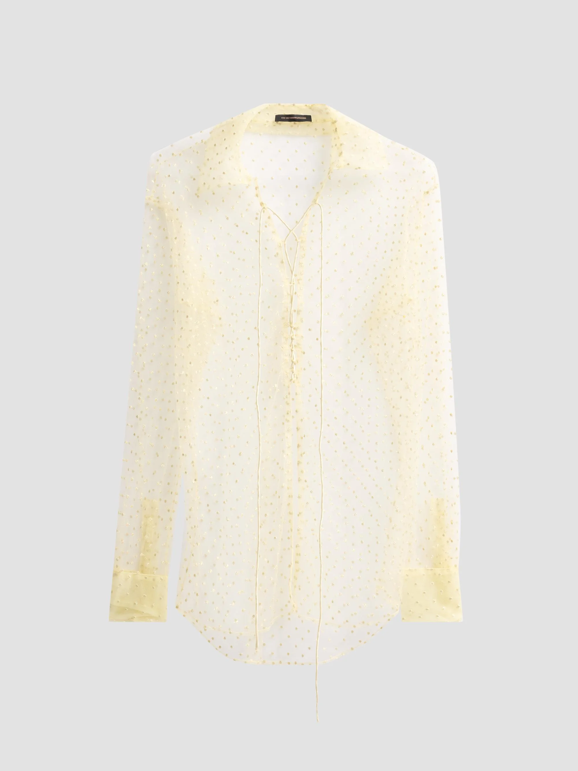 Women's Merci Polka Dot-Embroidered Cover-Up Shirt - Citron - 1