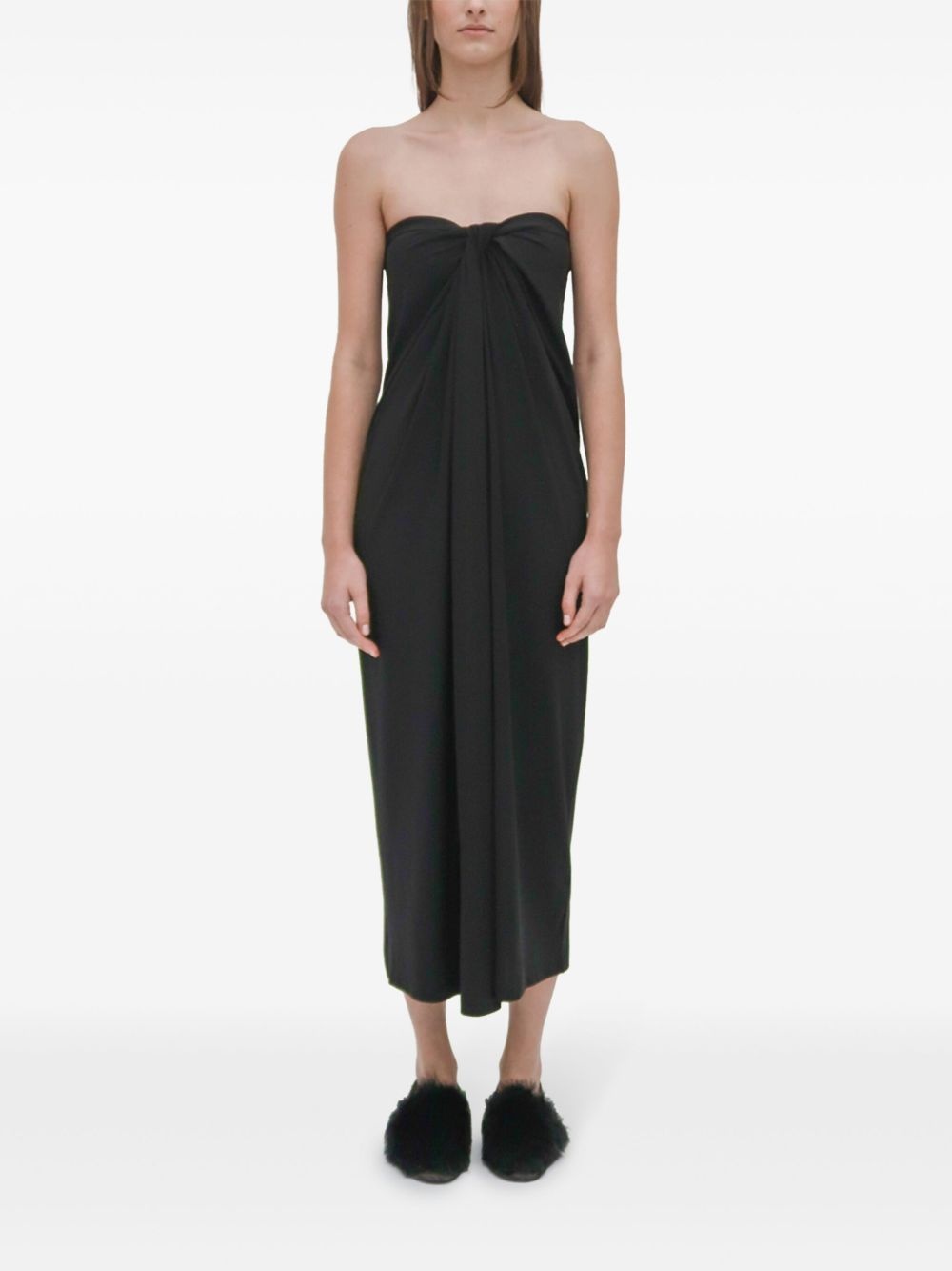 twist strapless maxi dress - 3